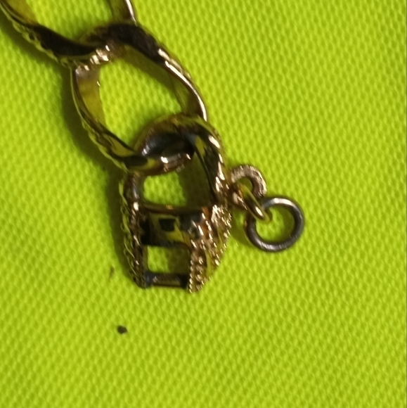 Goldtone monet textured chain bracelet - Picture 2 of 6